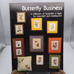 Vintage Cross Stitch Patterns, Butterfly Business Butterflies in Flight Original